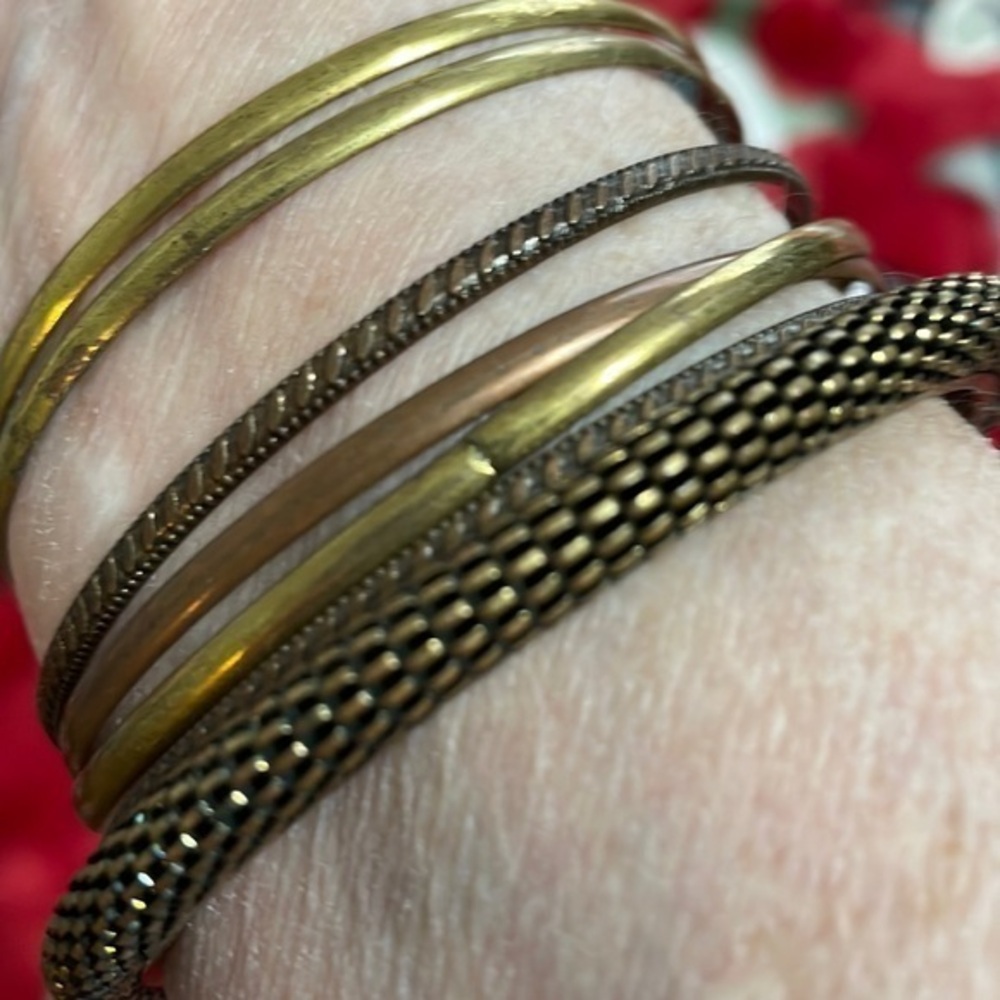 💛Gold copper bronze  bangles.